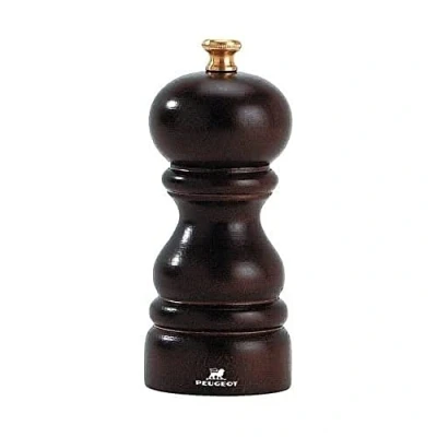 Image of PEUGEOT Paris 12 cm Pepper Mill Classic Grind System Made with PEFC Certified Wood Lifetime Guaranteed Mechanism in France Chocolate Colour