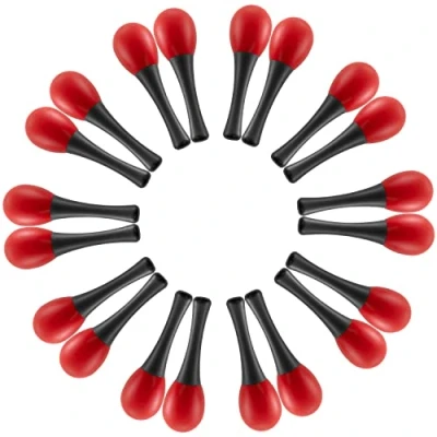 Image of TIGER MAR28 10 RD Mini Egg Maracas Childrens Percussion Shaker Instrument Red Pack of Pairs