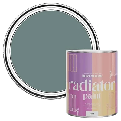 Image of Rust Oleum Blue Heat Resistant Radiator Paint in Matt Finish Gresham 750ml, SHDRCT1147