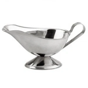 Image of Stainless Steel Sauce Boat 5oz / 150ml Gravy Boat, Condiment Server