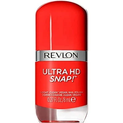 Image of Revlon Ultra HD Snap Nail Polish, Long Lasting Vegan Formula, Quick Drying &amp; One Coat Full Coverage Colour (8ml) She&#039;s On Fire (031) Unisex