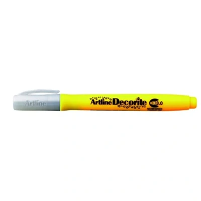 Image of Artline &#039;Decorite&#039; Yellow Marker Pen 3.0mm for Card, Glass, Metal and Plastic