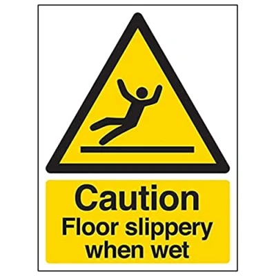 Image of V Safety Eco Friendly Warning General Caution Floor Slippery When Wet 200 X 300mm