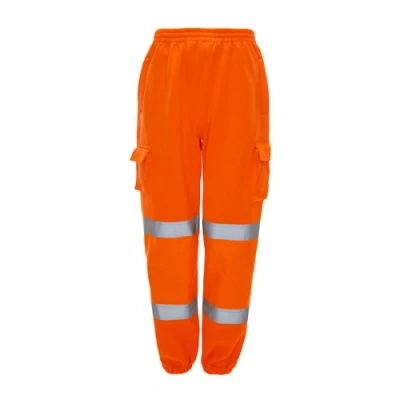 Image of Supertouch J8086 Hi Vis Jogging Bottoms, 3X Large, Orange