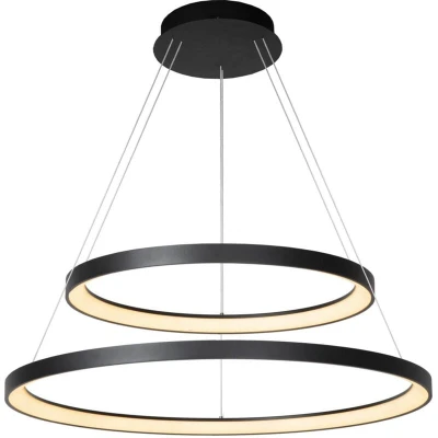 Image of Lucide VIDAL Pendant light 78 cm LED Dim. 1x92W 2700K Black