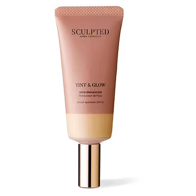 Image of Tint &amp; Glow Hydrating Moisturising Skin Enhancer from Sculpted by Aimee (Rich Deep 12.0) 45ml Cruelty Free Tinted Booster with SPF 30 and Blue Light Protection