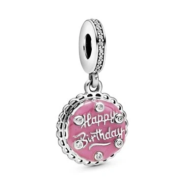 Image of Pandora Pink Birthday Cake Dangle Charm