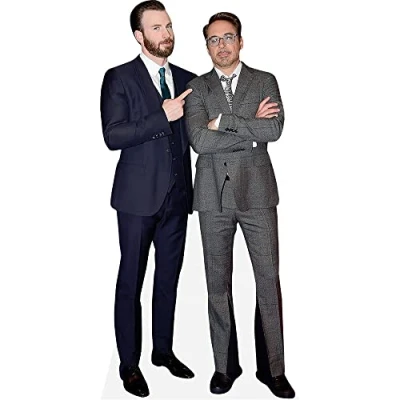 Image of Chris Evans and Robert Downey Jr (Duo) Mini Celebrity Cutout