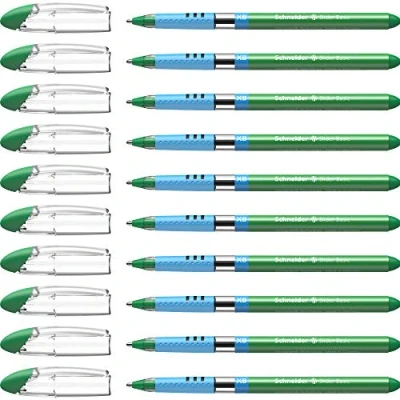 Image of Schneider Slider XB 151204 Ballpoint Pen Green Pack of 10