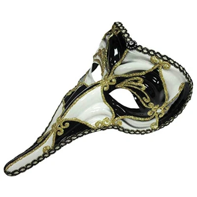 Image of Bristol Novelty EM420 Loki Mask Black/White Pack of 1 Headband, Mens, One Size