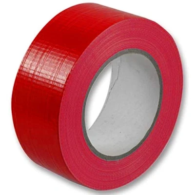 Image of Right Pack 1 x Premium Roll Red Duct Tape 48mm 50m (2), Strong Heavy Duty Waterproof Cloth Gaffer Gaffa Book Binding Indoor Outdoor