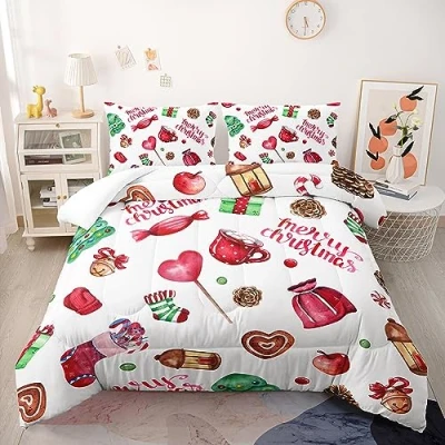 Image of Coverless Duvet Green Brown Pink Double Microfiber Bedspread Lightweight Bedspreads Size All Seasons Quilted Bedspreads+2 Pillowcases(50x75cm) 203x228cm