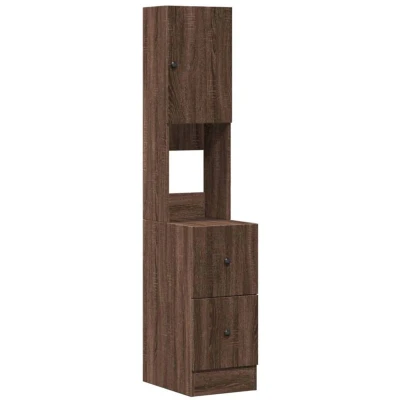 Image of vidaXL Kitchen Cabinet Brown Oak 35x50x180 cm Engineered Wood