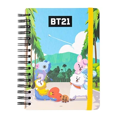 Image of Grupo Erik BT21 Official Merchandise A5 Notebook Bullet Journal Notebooks Notepads Notepad Dotted Kawaii Sketchbook
