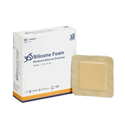 Image of 365 Self Adhesive Silicone Foam Wound Dressing Pad 10 x cm Pack of (Ref 36590072)