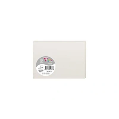 Image of Clairefontaine Ref 11377C Pollen Card (Pack of 25 Sheets) 110 x 155mm Sized, Acid Free, Inkjet &amp; Laser Compatible, Easy to Write On, 210gsm Pearl Grey