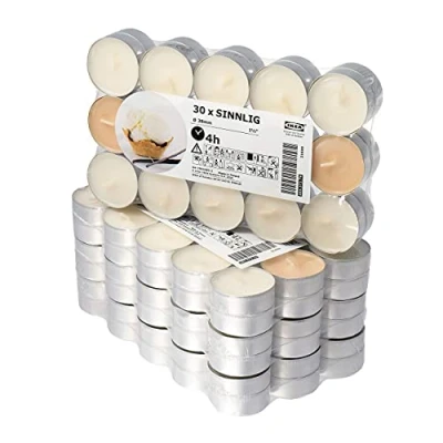 Image of Ikea 8 x Sweet Vanilla Scented Tealight Candles Set of 30