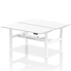 Image of Air B2B 1600x800mm Height Adjustable 2P Bench Desk CP White/White