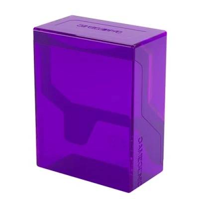 Image of Gamegenic Bastion 50+ XL Deck Box Compact, Secure, and Perfectly Organized for Your Trading Cards! Safely Protects Double Sleeved Cards, Purple Color, Made