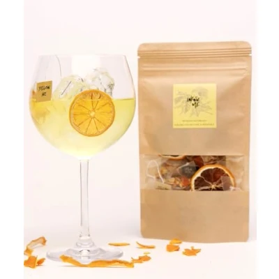 Image of INFUSE ME Gin, Cocktail and Mocktail Infusion Bags with Garnish Make Your Own Delicious Flavoured Cocktails 6 sachets for Gin Drinks the finest Botanicals Spices (YELLOW ME)