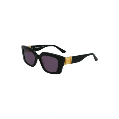 Image of Karl Lagerfeld Woman KL6125S 001 Sunglasses Acetate Black Grey Squared Normal