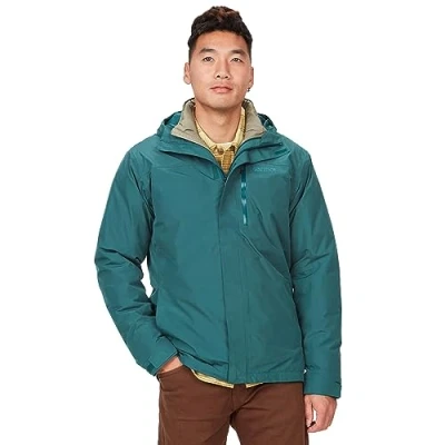 Image of Marmot Men Ramble Component Jacket, Waterproof Lightweight Hooded 3 in 1 Rain Windproof Raincoat, Breathable Windbreaker for Running and Hiking