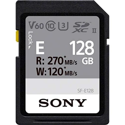 Image of Sony 128GB SF E Series UHS II U3 V60 Sdhxc Digital Memory Card Read 270MB/S Write 120MB/S SFE128