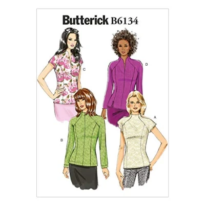 Image of Butterick Patterns 6134, Misses Top,Sizes, Multi Colour, E5 (14 16 18 20 22)
