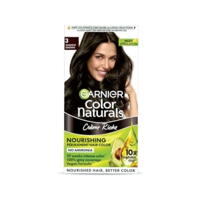 Image of Garnier Color Naturals Shade 3, Darkest Brown