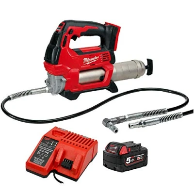 Image of Milwaukee M18GG 0 18V M18 Cordless Grease Gun with 1 x 5.0Ah Battery &amp; Charger