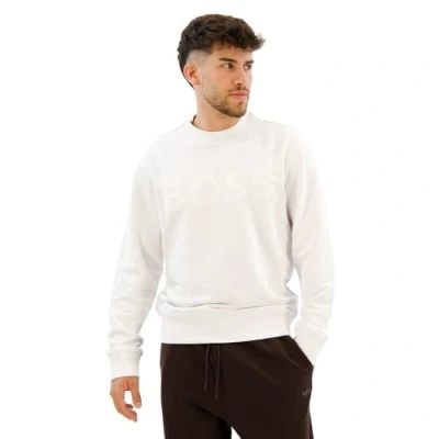 Image of BOSS Men&#039;s WeBasicCrew Sweatshirt, White100,