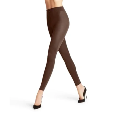 Image of FALKE Women&#039;s Softmerino W LE Wool Cotton Thick Plain 1 Pair Leggings, Brown (Cinnamon 5186), L