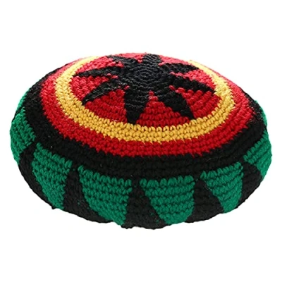 Image of HunterBee Rasta Set Hat Jamaican Reggae Rainbow Skullcap for Masquerade Costume Accessories