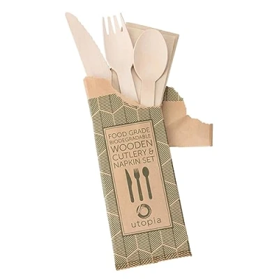 Image of Utopia Birch Wood Cutlery Set, F90214 000000 B01001, Pack of 250