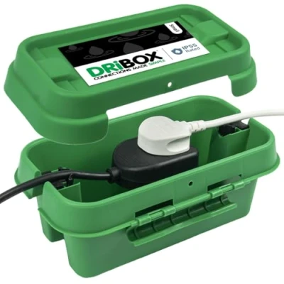 Image of Dribox DB200G 200mm IP55 Weatherproof Connection Box Green