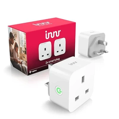 Image of Innr Zigbee Smart Plug with Energy Monitoring, Works Hue*, Alexa, Home Assistant, and SmartThings, Socket as Repeater, 2 Pack
