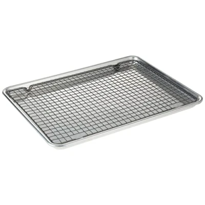 Image of Nordic Ware 43172AMZM Half Sheet with Oven Safe Nonstick Grid, Aluminum, Natural