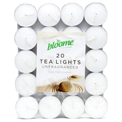 Image of Unfragranced White Tea Lights 20pk