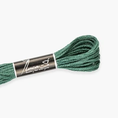 Image of Premium Embroidery Thread Luca S, 100% Giza Cotton, Oeko TEX Certified Stranded Cotton 235 / DMC 501 Anchor 878
