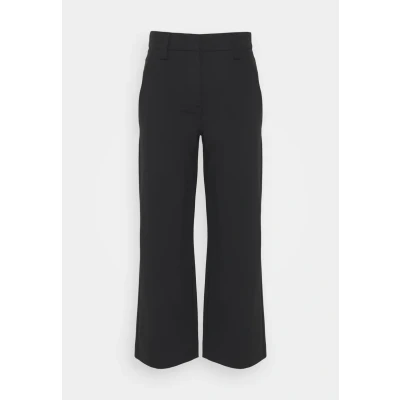 Image of Marc O&#039;Polo Pants Medium RISE WIDE LEG Cropped Trousers, Women&#039;s, Size: 32, Black