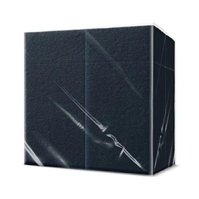 Image of PAW Airlaid Pocket Napkins (39 x 40 cm) I 50 Pieces Plain Fabric Like Elegant Table Decoration HoReCa for Occasions Weddings, Parties, Christmas Unicolour: Black