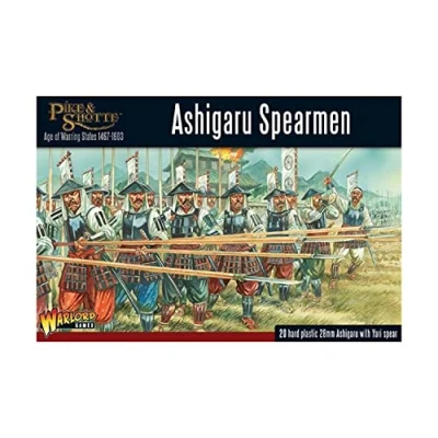 Image of Ashigaru Spearmen 28mm Scale Plastic Miniatures for Pike &amp; Shotte by Warlord Games Highly Detailed Table top Wargaming