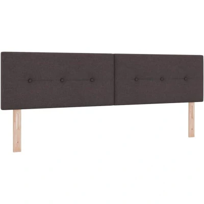 Image of vidaXL Headboard Button Tufted Dark Brown 180 cm Fabric