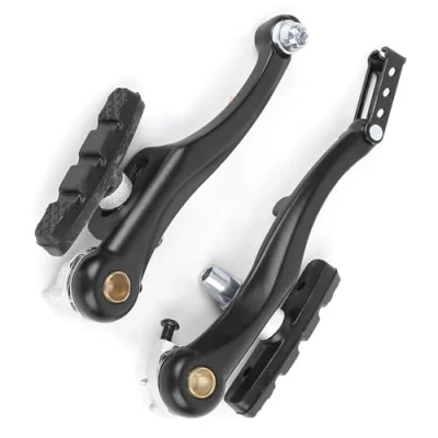 Image of Bike Brakes Set, 1 Pair Universal V Brake Front and Rear Mountain Bicycle Cycling Aluminium Alloy Set for Most Bicycle, Road Bike, MTB, Black