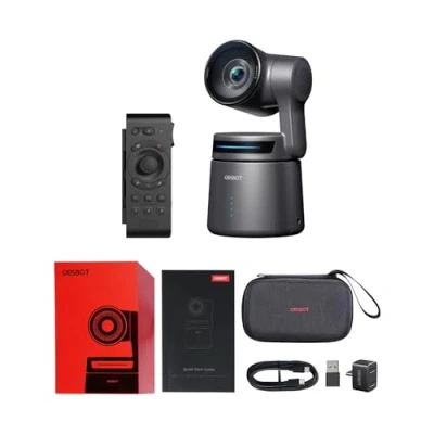 Image of OBSBOT Tail Air &amp; Smart Remote Combo, AI Tracking PTZ Camera with NDI Support, Intelligent APP, Gesture Control, HDMI/USB C/WiFi Video for Streaming, YouTube, Church, etc.