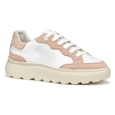 Image of Geox Spherica Trainers, Women&#039;s, Size: 4, White/nude Leather