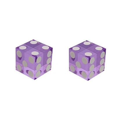 Image of Misc 2 x NEW PERFECT 19MM PRECISION CASINO DICE/CRAPS STUNNING (ONE PAIR) (PINK/PURPLE)