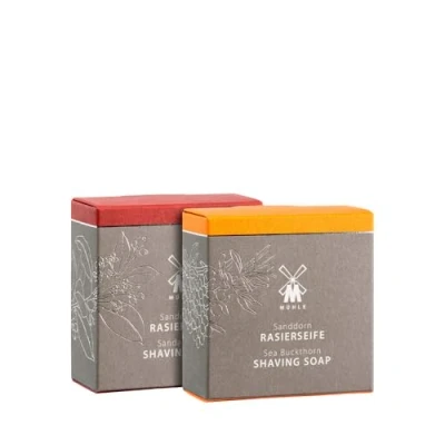 Image of MÜHLE Shaving Soap Duo of Sandalwood and Sea Buckthorn