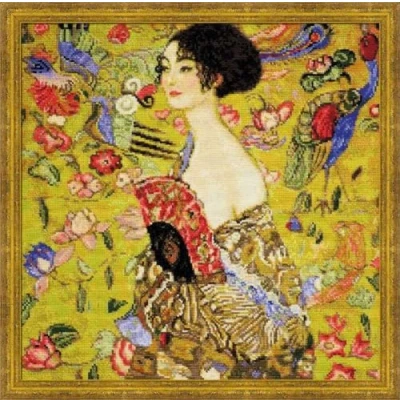 Image of Riolis Cross Stitch Kit 1226 Lady with Fan