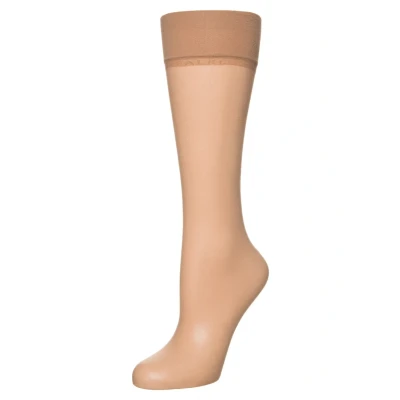 Image of Falke Shelina 12 Denier Ultratransparent Shiny Knee high socks, Women&#039;s, Size: 5,5 8, Powder